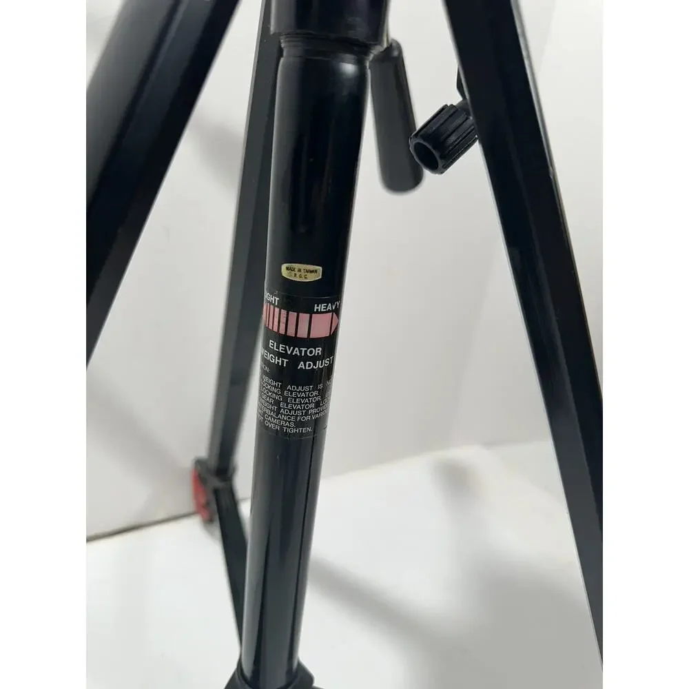 VANTAGE Photo & Video Camera Tripod Vintage Black w Elevator Weight Adjust‎